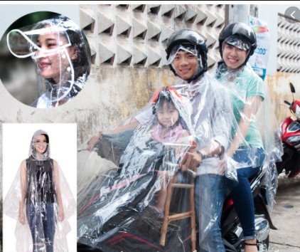 Áo Mưa Trong Suốt Loại 2 Đầu,Áo mưa 1 người, Áo Mưa Xe Mây Hàng Loại 1 Dày Đẹp Siêu Bền