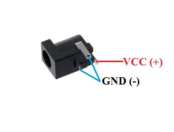 10 Đầu Cắm Nguồn DC CÁI 5.5*2.1mm DC-005 ( Jack nguồn Cái - chân hàn )