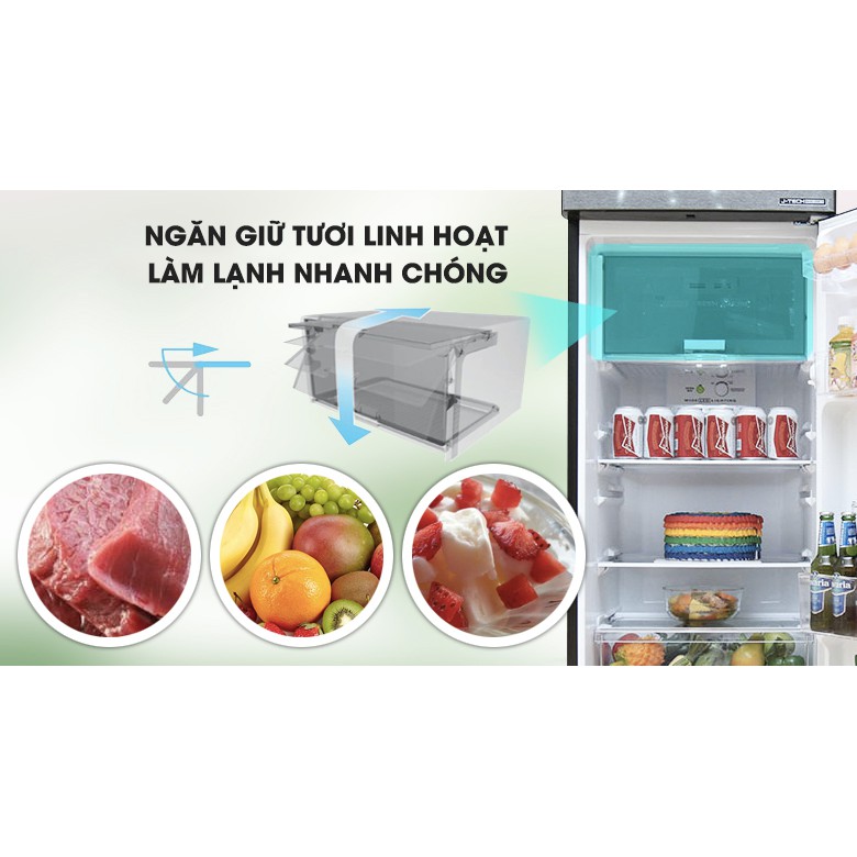 [Trả góp 0%]SJ-X281E-SL/ SJ-X281E-DS  Tủ lạnh Sharp Inverter 271 lít (Giá áp dụng giao tại HN, HCM& các tỉnh liên hệ shop)