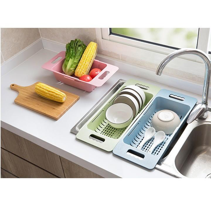 Rổ gác bồn rửa chén gấp gọn thông minh
