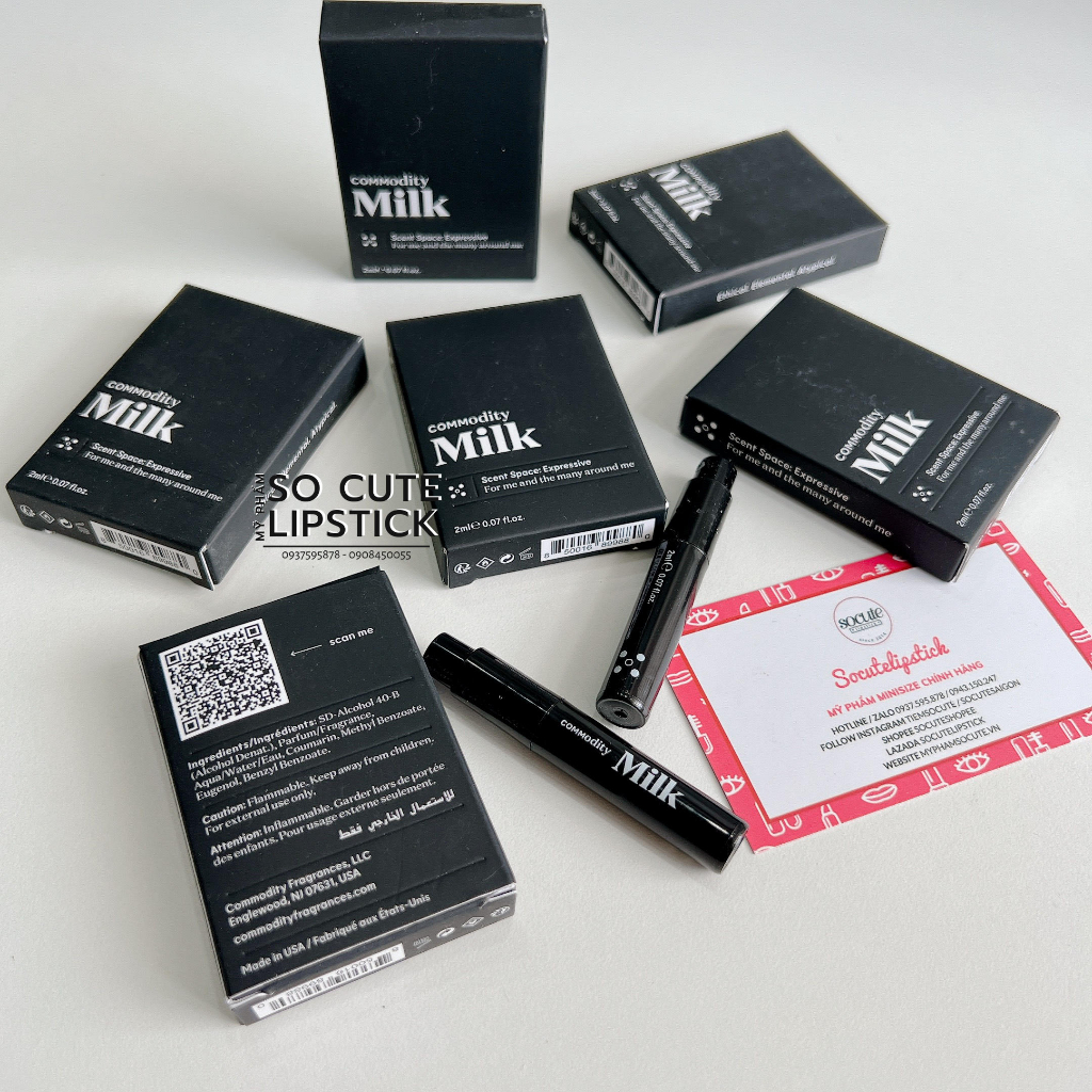 Vial chính hãng nước hoa Commodity Milk Expressive Perfume Spray 2ml