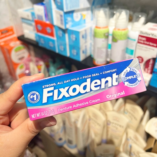 Keo dán hàm răng giả Mỹ Fixodent 68g