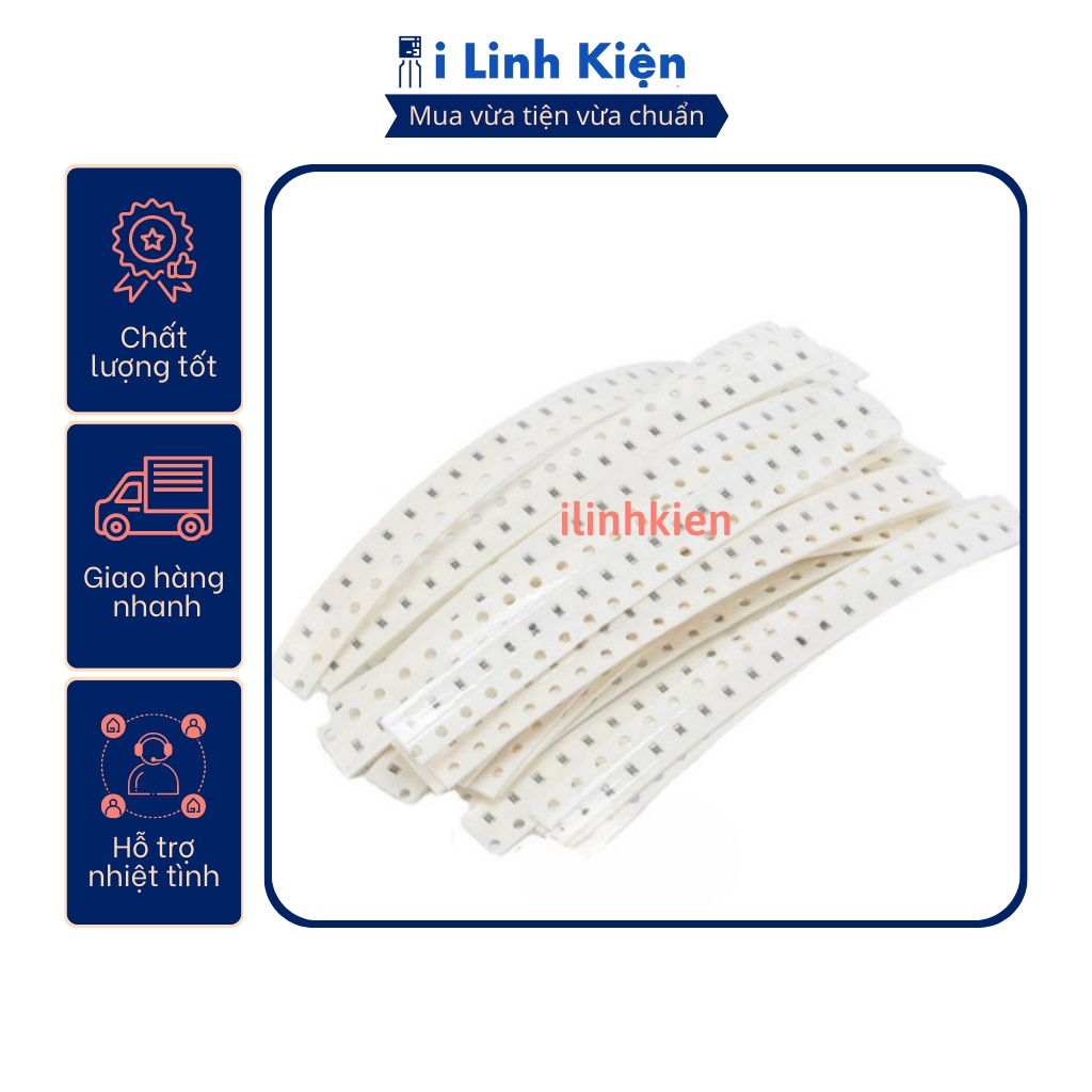 Điện trở dán 1R 1206 1% chất lượng tốt (túi 50c)
