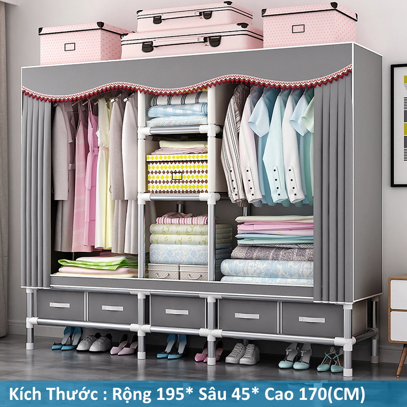 Tủ Solno 18mm khổ 1m95 có ngăn kéo