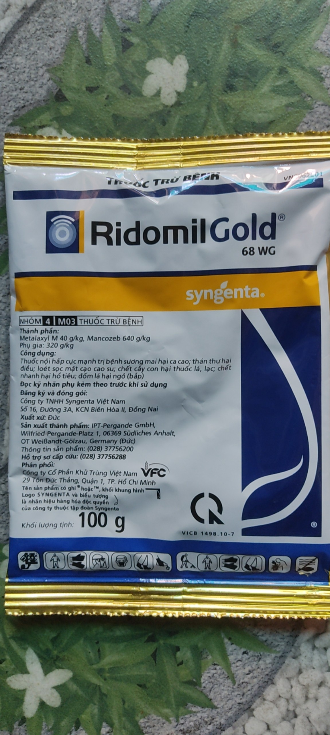 Thuốc trừ bệnh Ridomil Gold 100gr