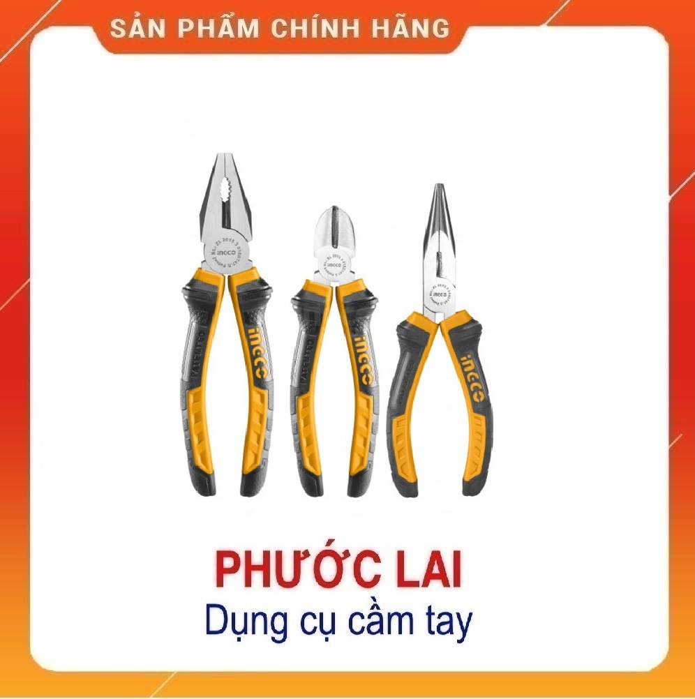 Bộ 3 kìm răng, cắt và nhọn ingco hkps08318