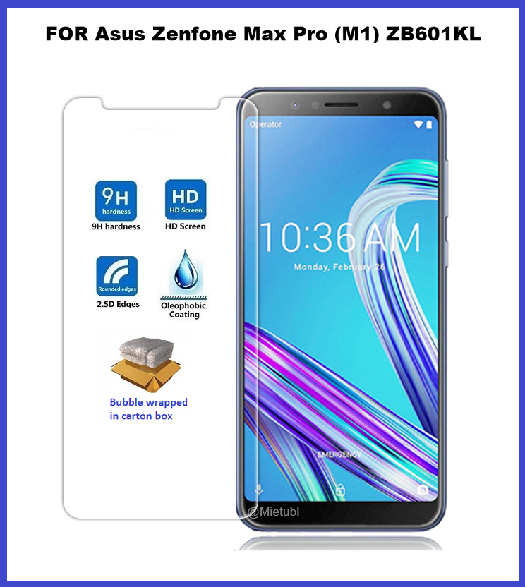 Kính cường lực trong suốt mài cạnh cho Asus Zenfone max pro M1(zB601KL)
