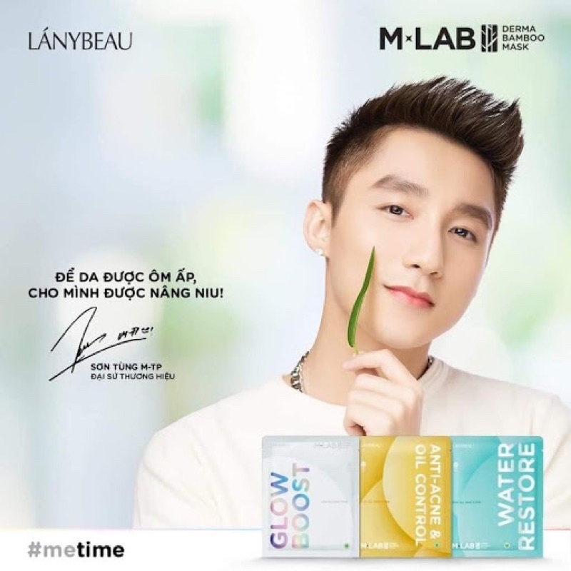 [HCM]MẶT NẠ SỢI TRE MLAB - M LAB SƠN TÙNG - HỘP 7 MIẾNG