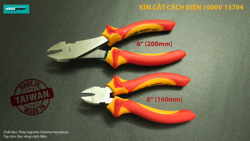 Kìm cắt cách điện 1000V Whirlpower