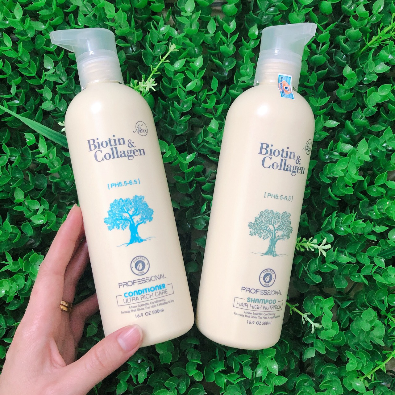 Cặp DẦU gội Xả BIOTIN COLLAGEN CẤP ẨM LÀM MƯỢT TÓC - MỖI CHAI 1000ml