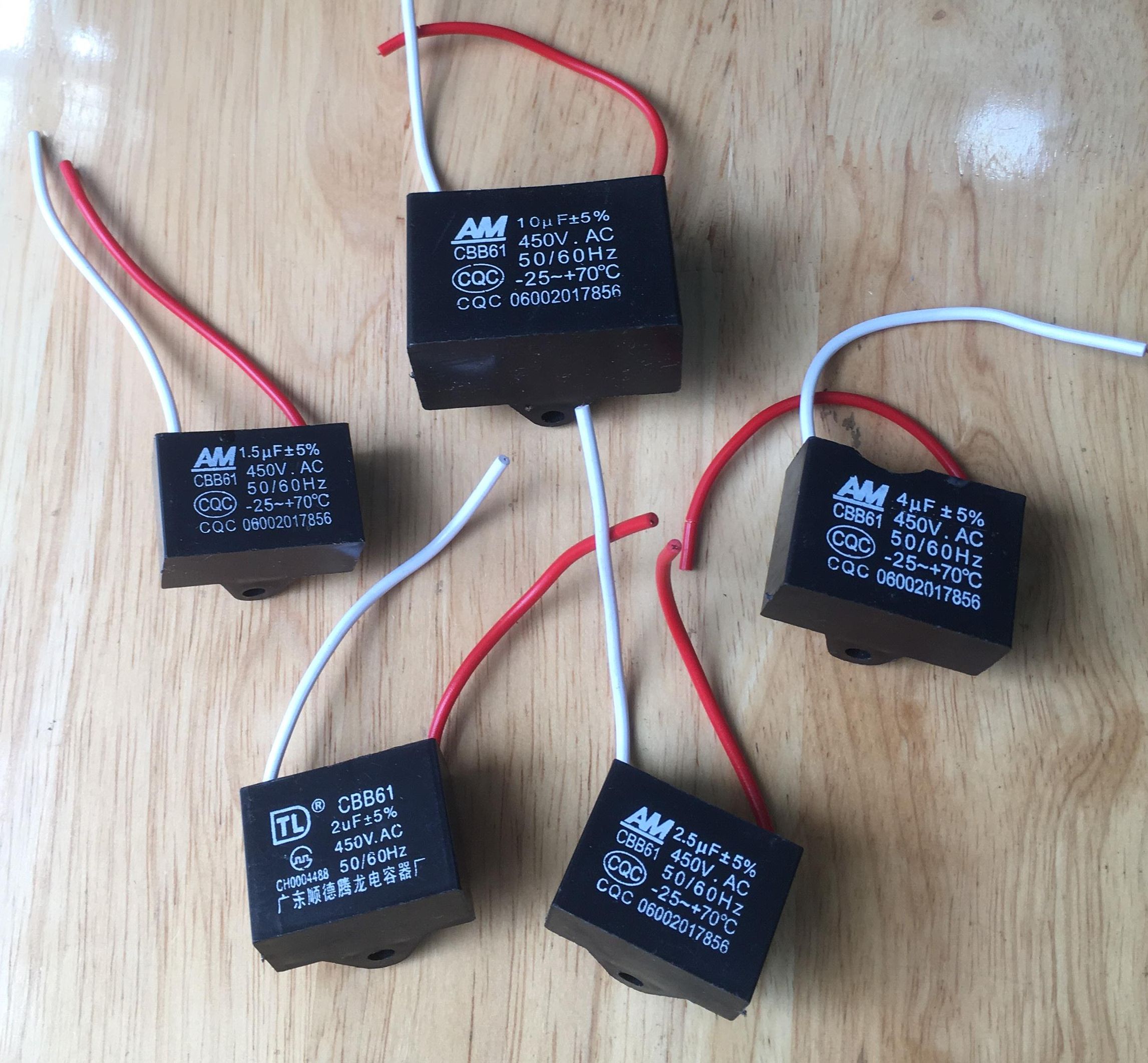 TỤ KHỞI ĐỘNG, tụ vận hành động cơ 1.5uf đến 10uf - Tụ quạt trần, quạt hộp, quạt treo tường