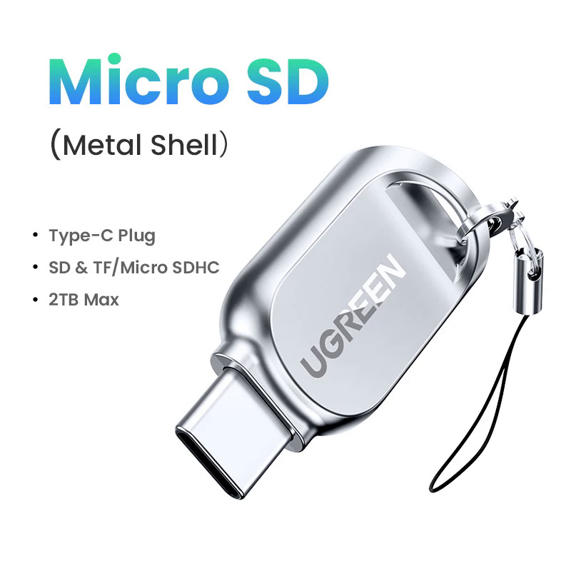Ugreen đầu đọc thẻ usb3.0 & usb c để sd microsd tf thunderbolt 3 cho pc máy tính xách tay phụ kiện bộ nhớ thông minh cardreader sd card adapter