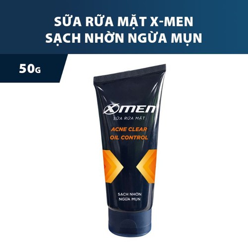 Sữa rửa mặt X-MEN sạch nhờn ngừa mụn 50g
