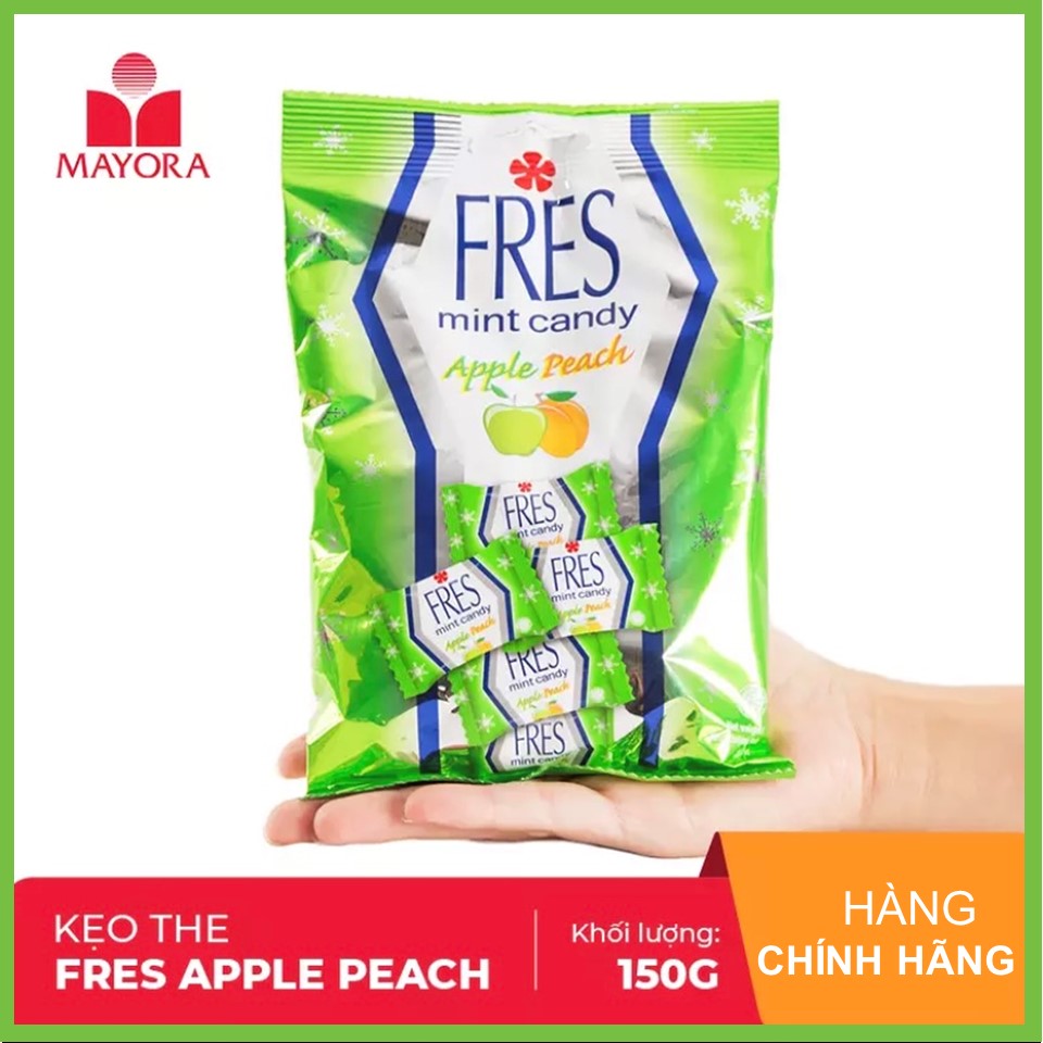 Kẹo Fres Apple Peach (Xanh Lá) Gói 150G