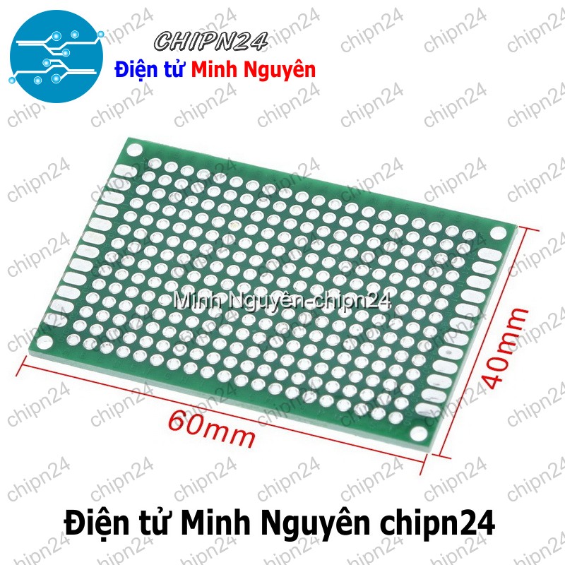 [2 tấm] Testboard 2 mặt Thủy tinh 4x6cm (Board đồng đục lỗ PCB, Testboard cắm hàn) - HH001758