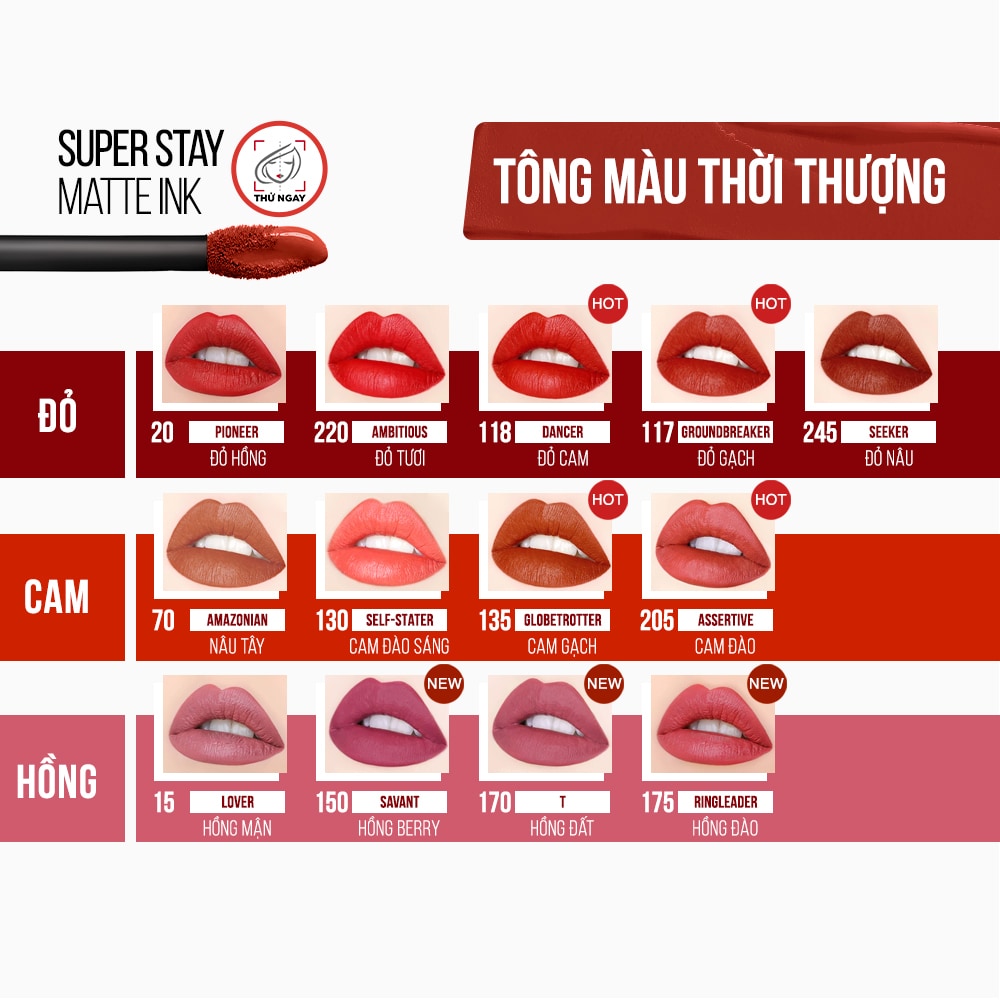 Son Kem Lì Maybelline Superstay Matte Ink 5ml