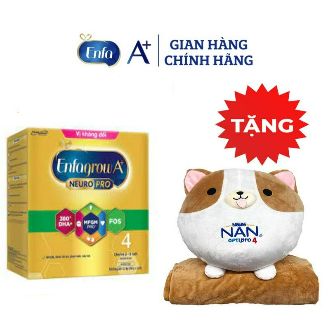 [Tặng bộ mền gối cún con]Sữa bột Enfa 4 hộp giấy 2kg2