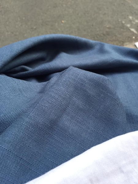 Vải Linen tưng mình gân dầy vừa màu xám thép!