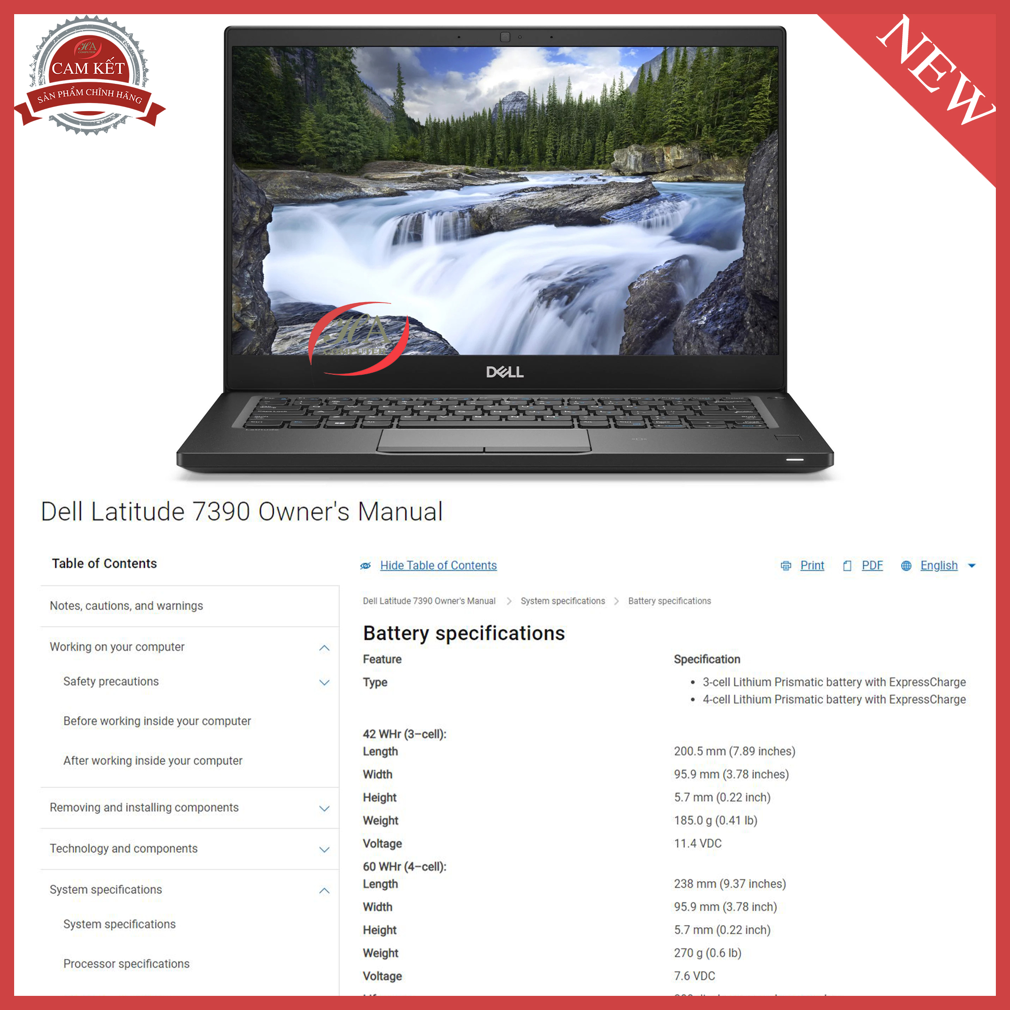 Pin dell Latitude 7390