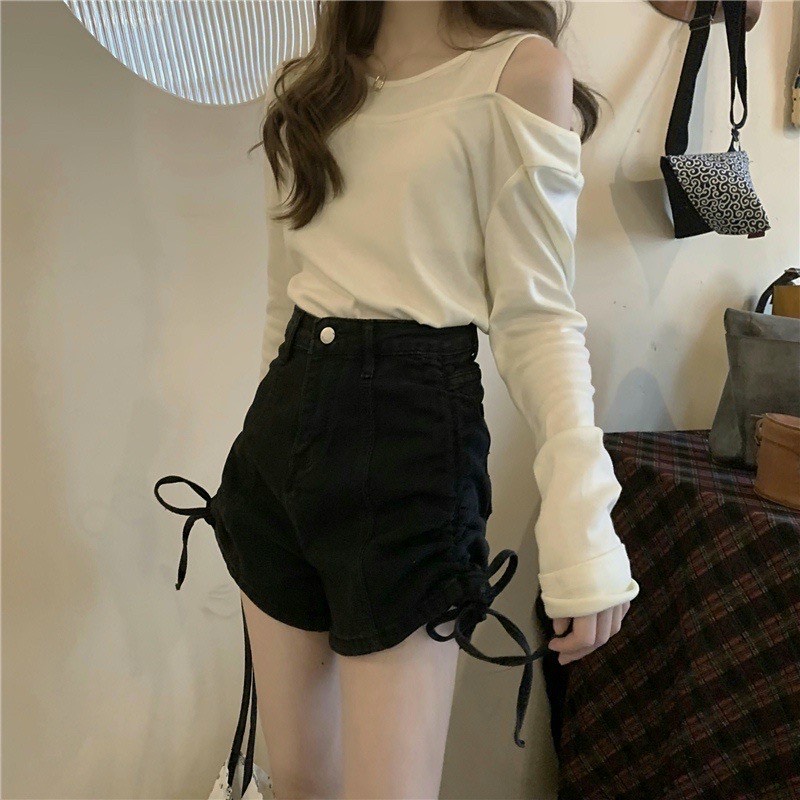 QUẦN SHORT NỮ DÂY RÚT 2 BÊN HÔNG CO GIÃN