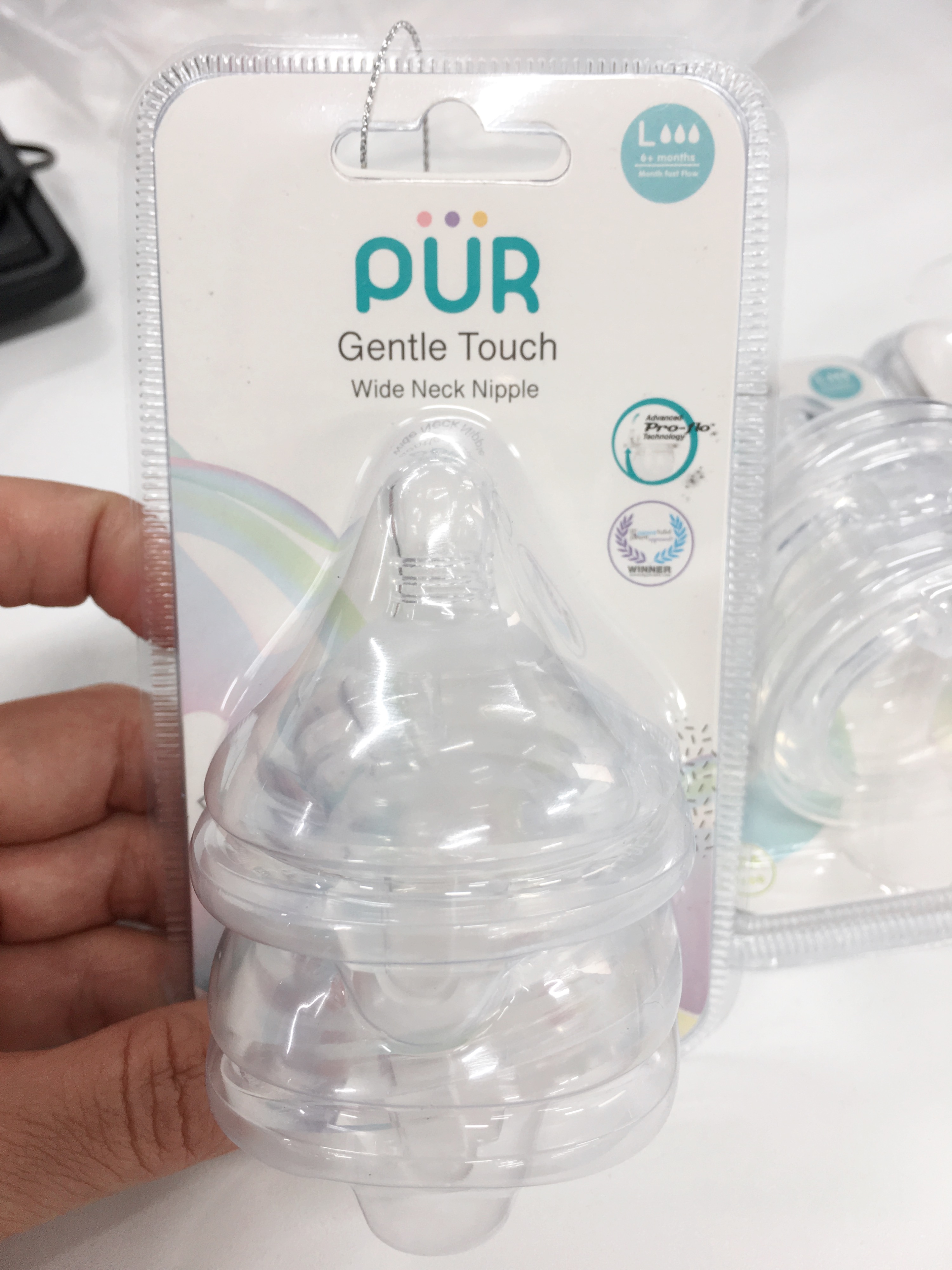 Vỉ 2 núm ti Cổ rộng bình Pur Thái Lan