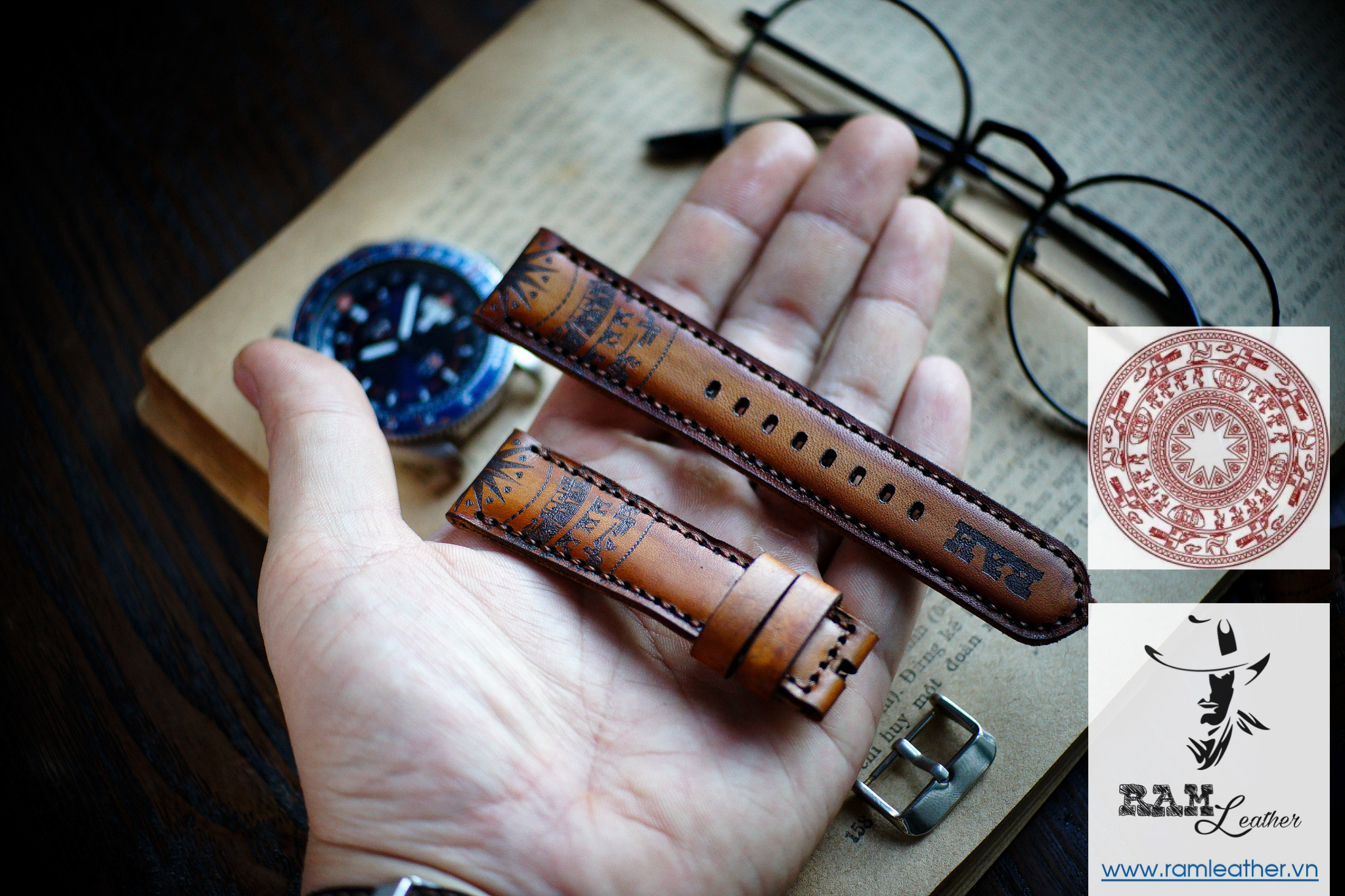 WATCH STRAPS DOUBLE COW LEATHER REAL