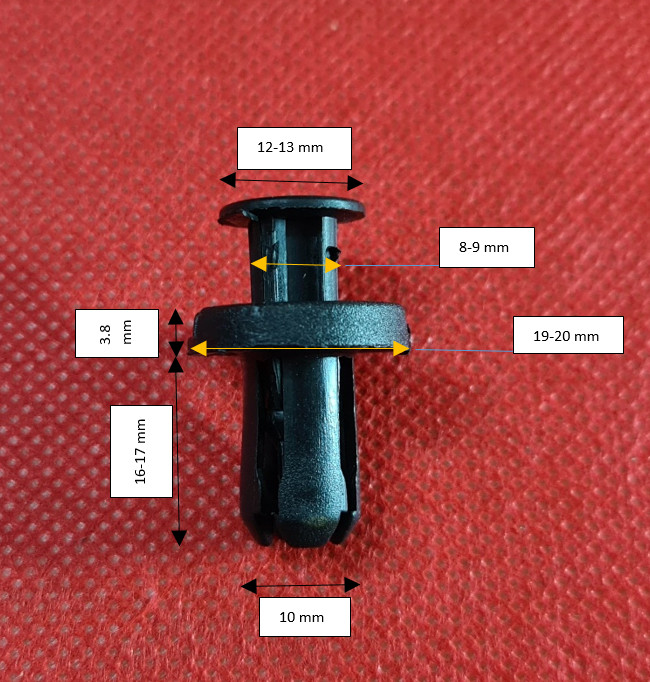 COMBO 10 CHỐT NỞ NHỰA ĐƯỜNG KÍNH 10MM GẮN CẢN, ỐP NHỰA VÀ LÒNG DÈ CHẮN BÙN CÁC DÒNG XE