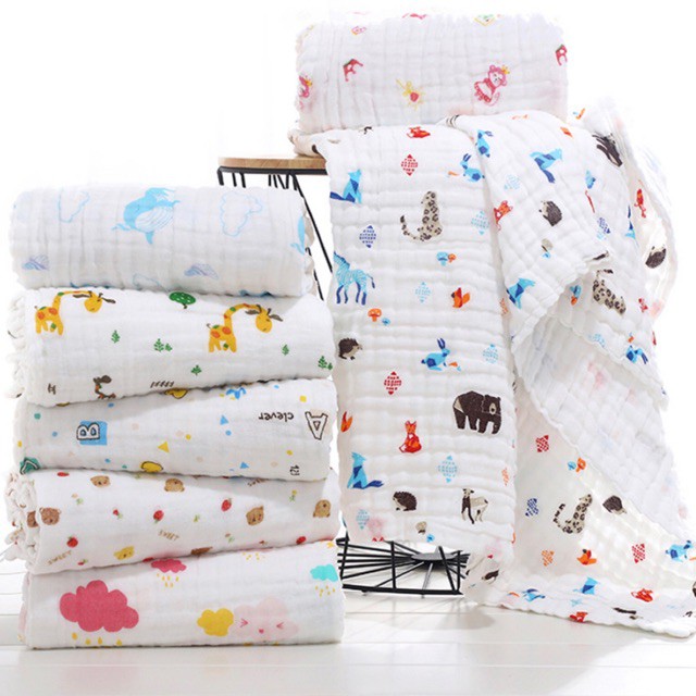 Khăn tắm xô xuất nhật 6 lớp siêu mềm cho bé (có thể làm chăn đắp)