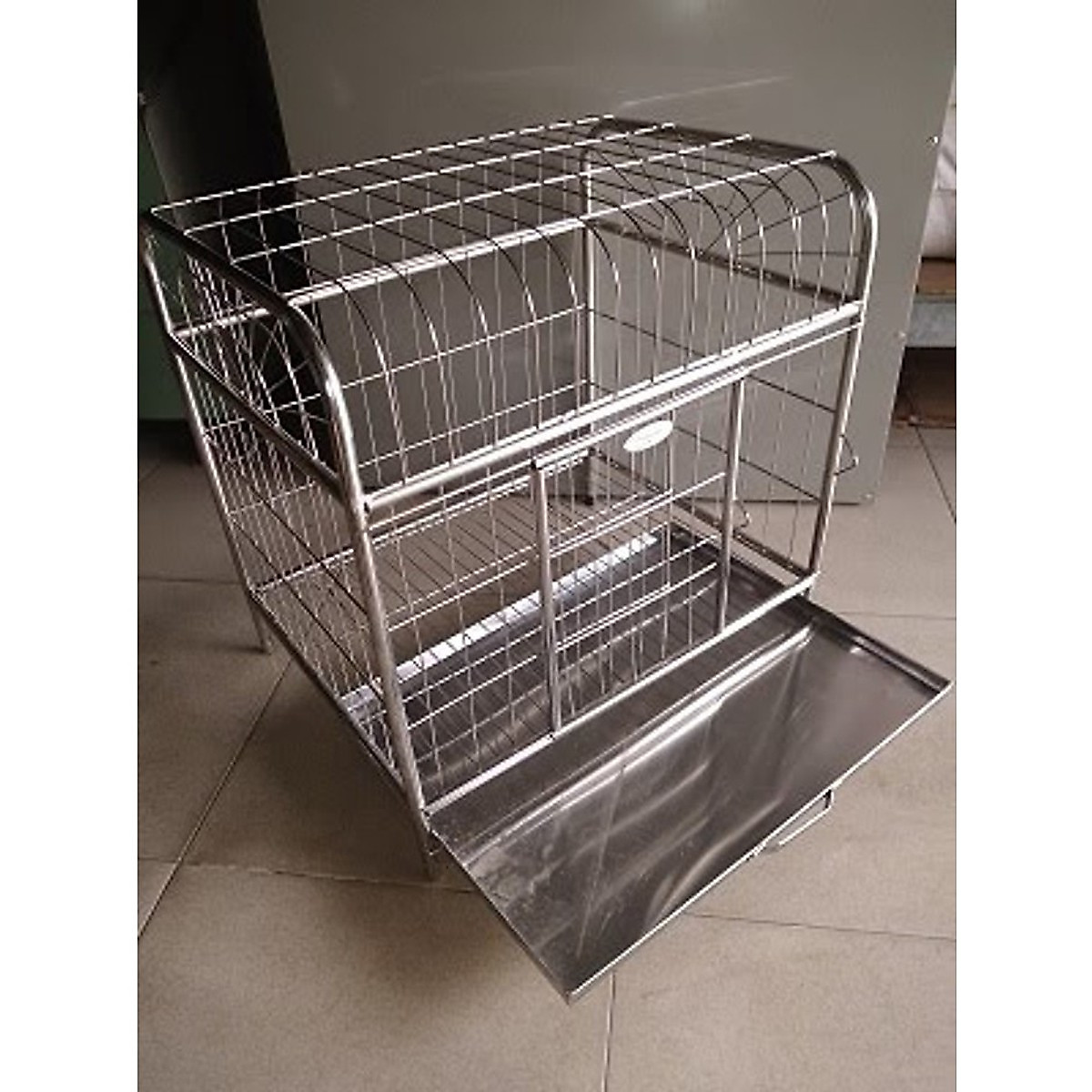 Chuồng chó mèo inox mái vòm và mái vuông S2 (60x40x54)