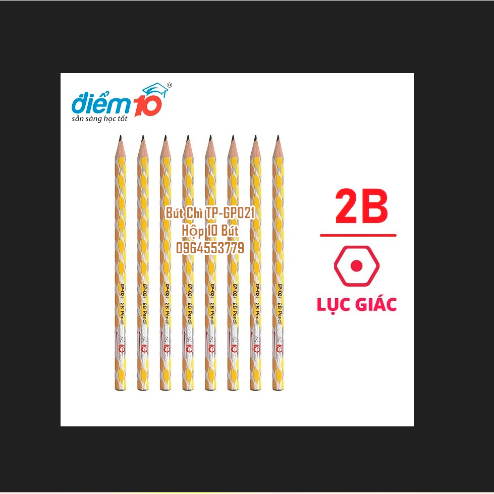 Bút Chì Thiên Long 2B GP-01/GP-03/TP-GP021 (Hộp 10 Bút)