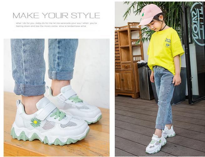 Giày Sneaker Bé Gái Thời Trang Thuê Hoa Cúc