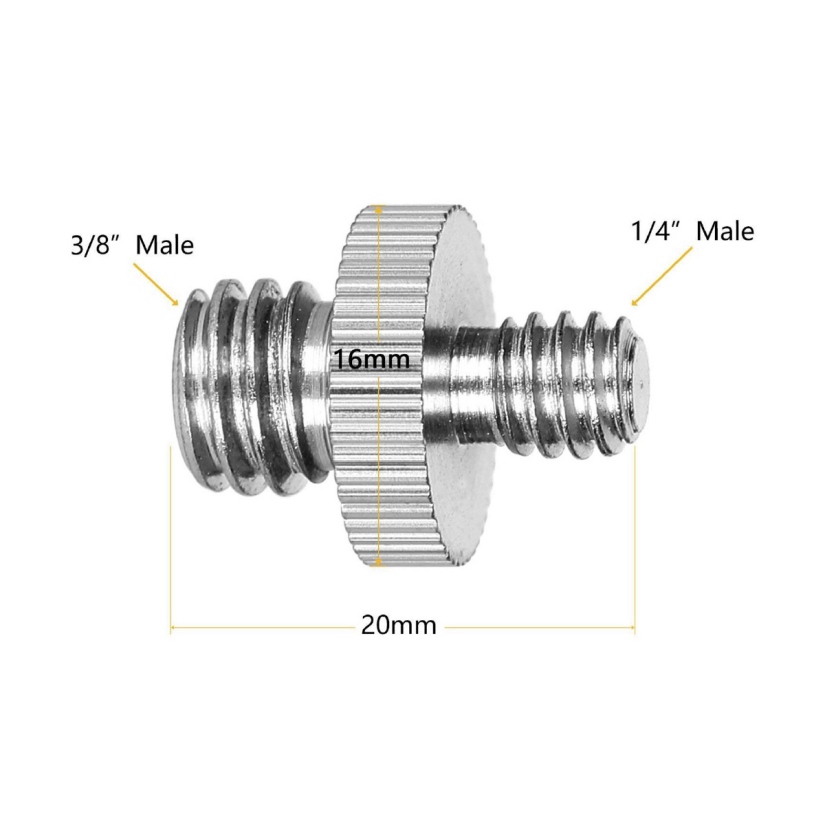 [HCM]Ốc 2 Đầu 1/4 inch + 3/8 inch cho máy ảnh