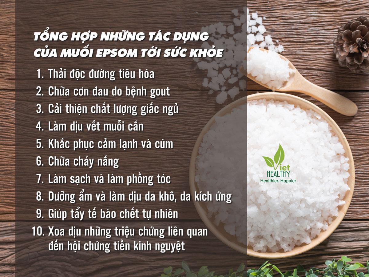 Muối Epsom 200g VietHealthy
