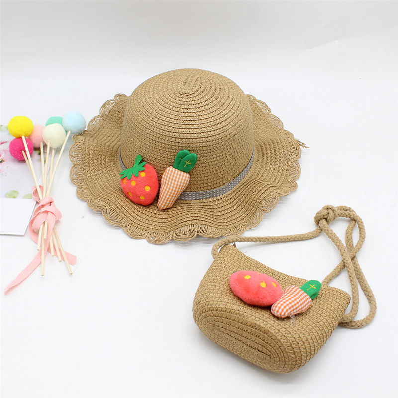 Set mũ cói kèm túi siêu yêu cho bé(2-5tuổi)