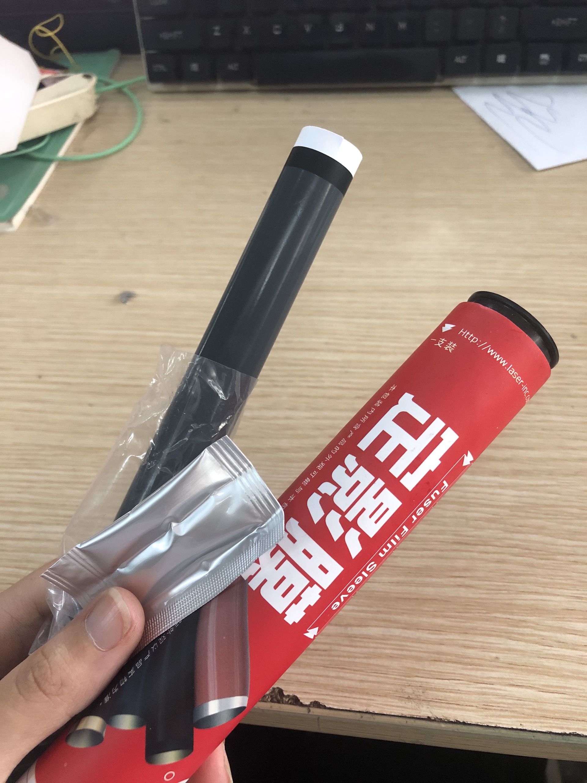 Vỏ lụa sấy máy in lazer hp canon - Vỏ bao lụa ống đỏ loại sịn - Bao lụa ống đỏ