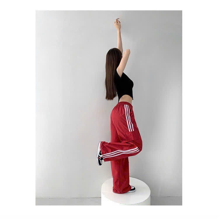 Quần Gió Ống Suông Hai Ly hot trend, Quần dài ống rộng trơn unisex 619