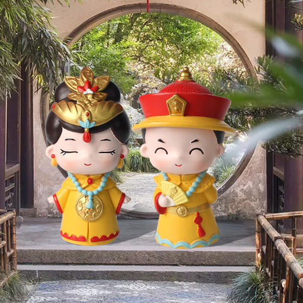 [HCM]Bộ 02 tượng Vua - Hậu chibi