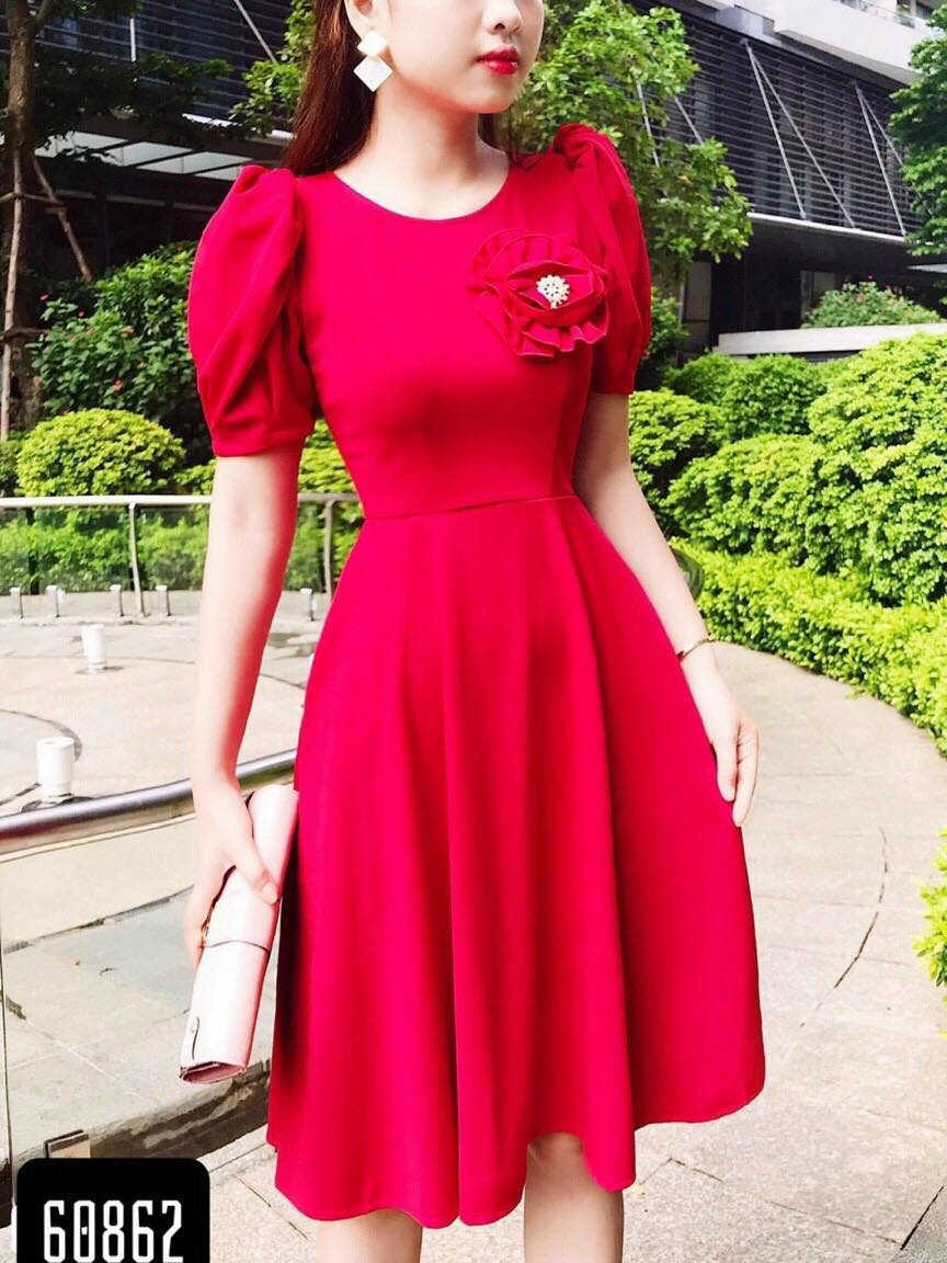 [HCM]ĐẦM XÒE DỰ TIỆC KÈM BÔNG ĐÍNH NGỌC DỄ THƯƠNG