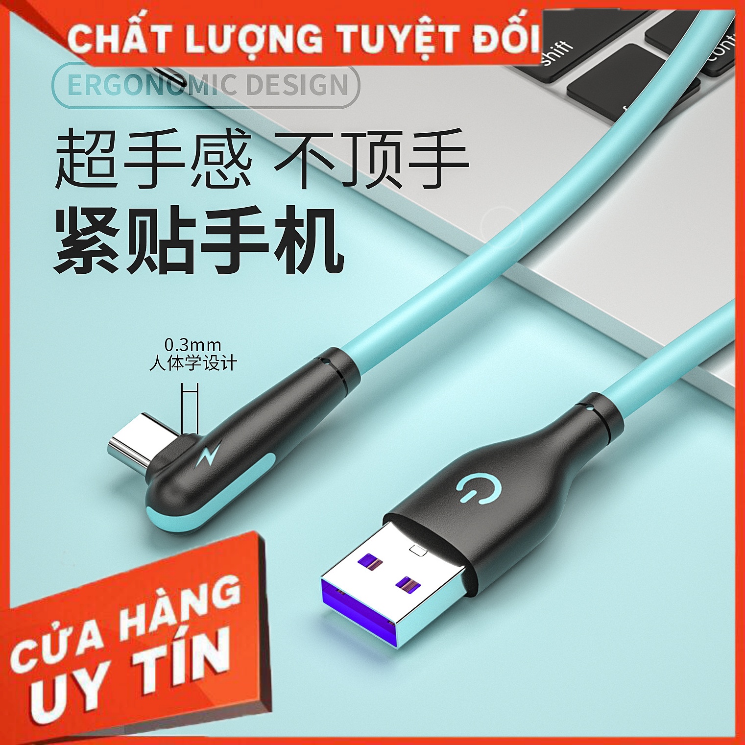 DÂY SẠC USB - TYPE C, GÓC VUÔNG 90 ĐỘ 29K
