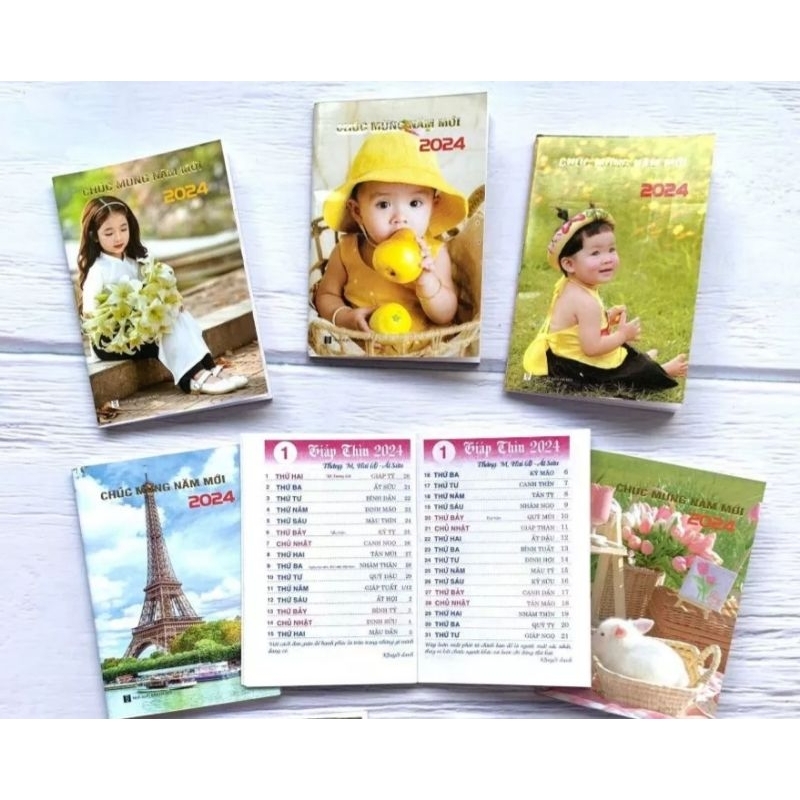 Combo 2 quyển lịch mini bỏ túi năm 2024