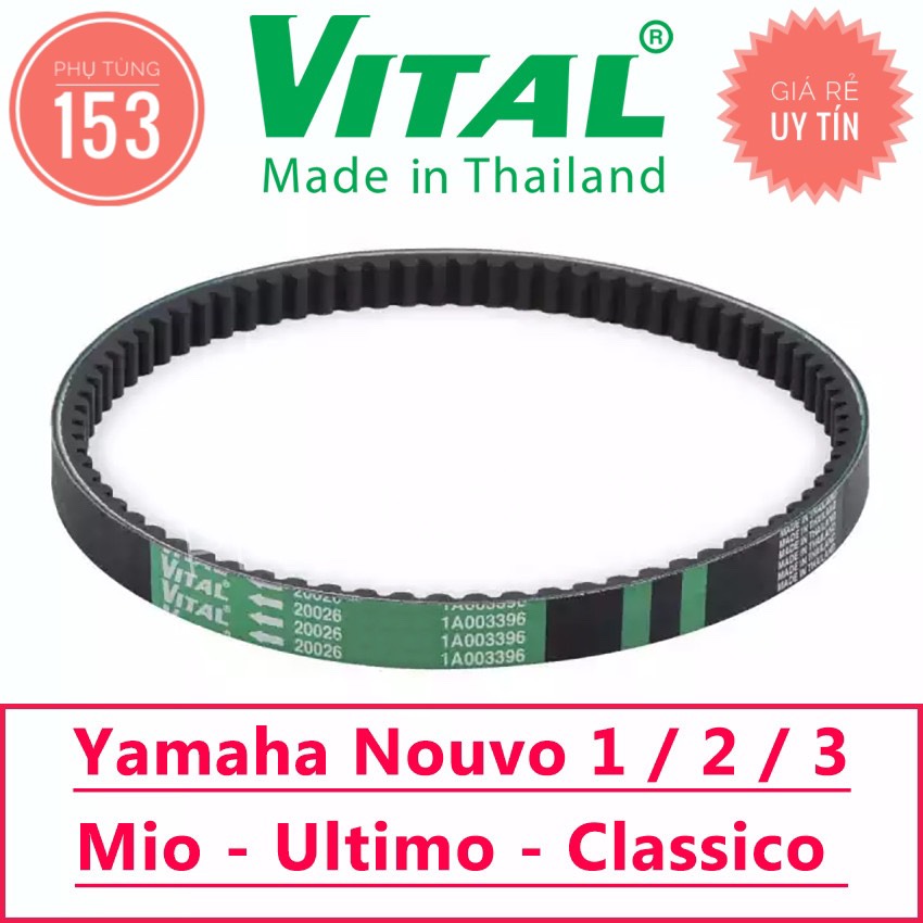 Dây Curoa Nouvo 1/2/3 hiệu Vital (Thái Lan) - Dây curoa xe tay ga - PHỤ TÙNG 153