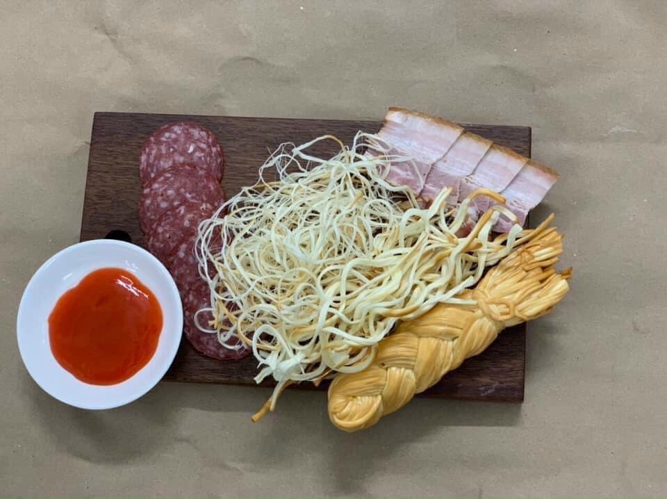 Phô mai sợi hun khói Nga 100gr ít mặn