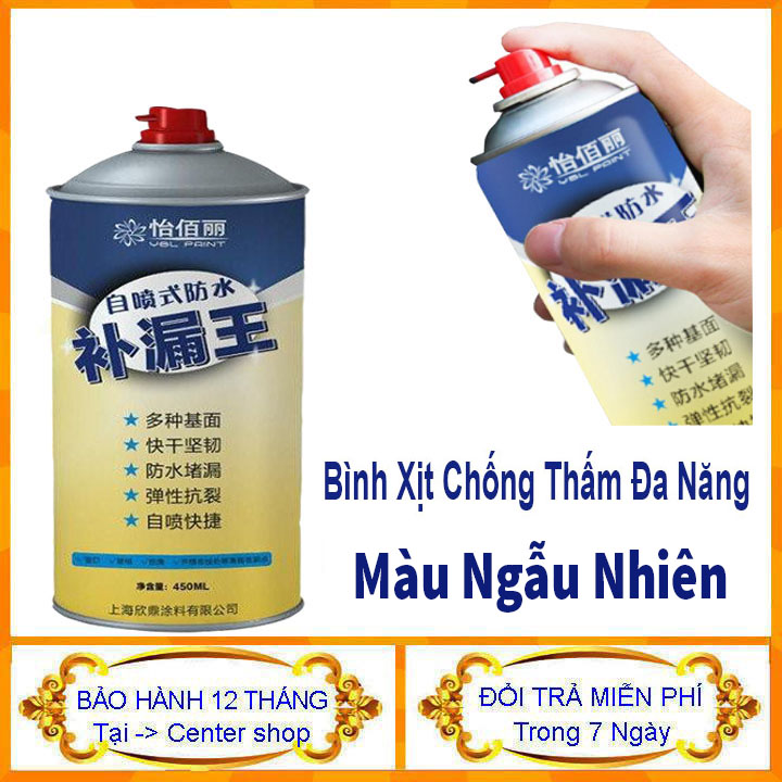 Bình xịt chống thấm đa năng, chống thấm dột mái nhà, chống thấm tường nhà Sơn xịt chống thấm dột Waterproof Spray 450ml