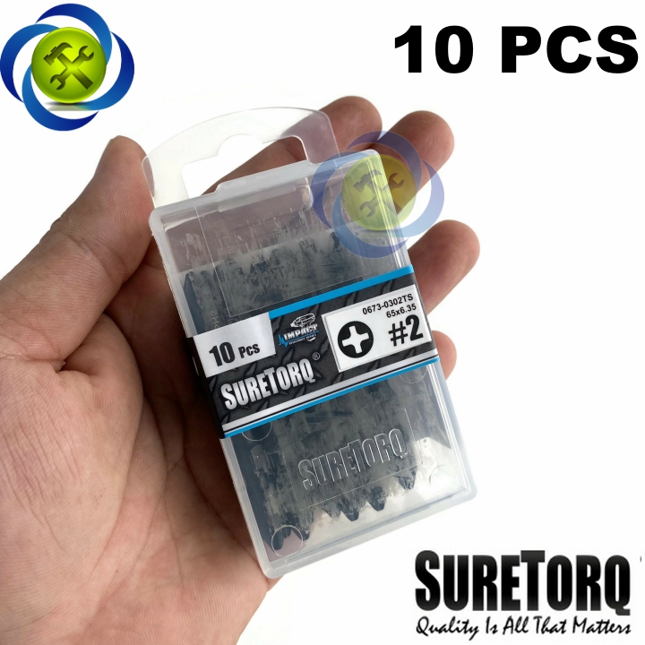 [HCM]Mũi bắn vít SURETORQ 0673-0302TS 2 đầu bake  PH2x65mm
