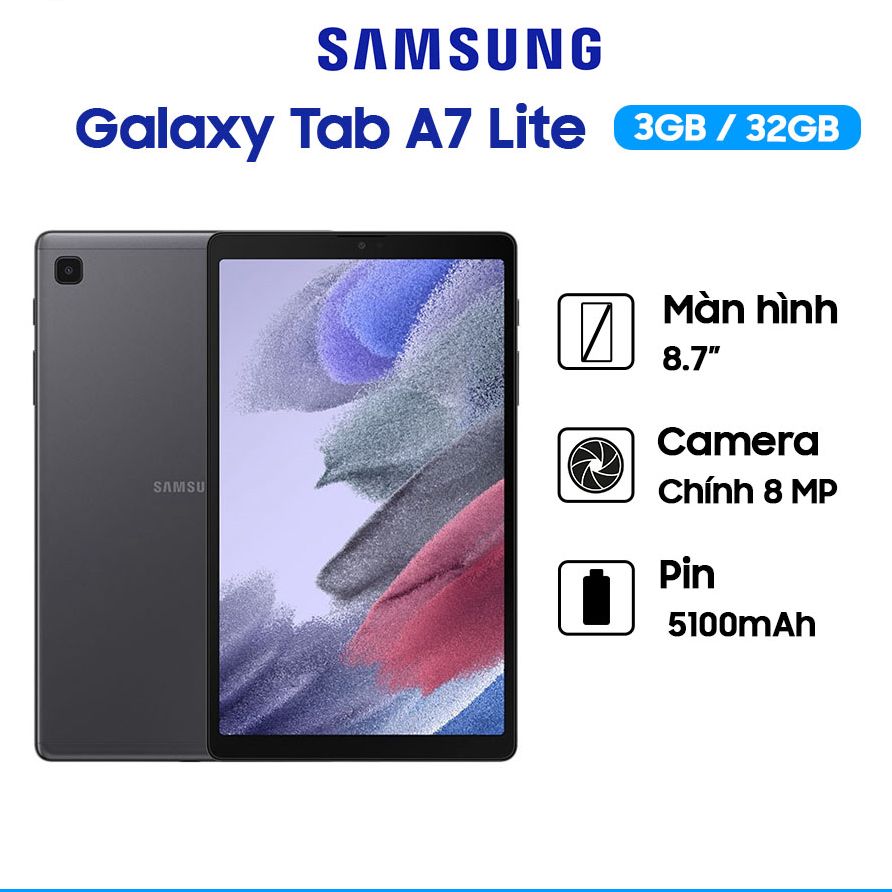 Máy tính bảng Samsung Galaxy Tab A7 Lite 3GB/32GB (SM-T225) - New Seal ...