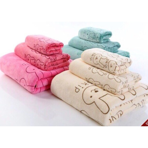 bộ 3 khăn tắm thái lan (1 khăn mặt+1khăn lau tóc+khăn tắm)