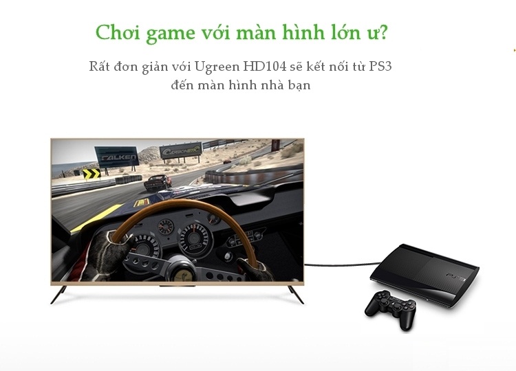 Cáp HDMI V1.4 Ethernet dài 30M Ugreen 10114 (Có chip khuếch đại) Chính Hãng