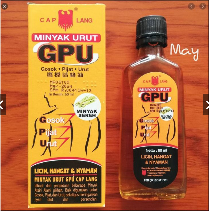 Dầu Nóng gừng GPU Eagle Brand Con Ó Thái Lan