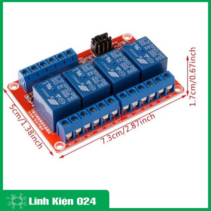 Module relay 12VDC 4 channel high / low