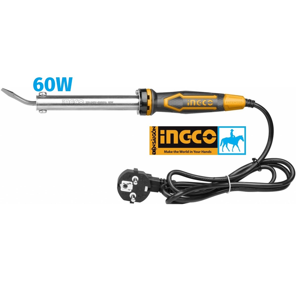 Mỏ hàn chì Mũi cong 60W 220V INGCO SI0368